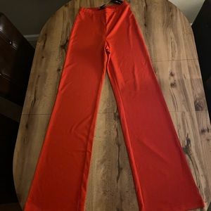 red comfy flare pants